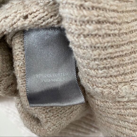 Marled Oatmeal Balloon Sleeve Light Knit Sweater - Picture 2 of 11